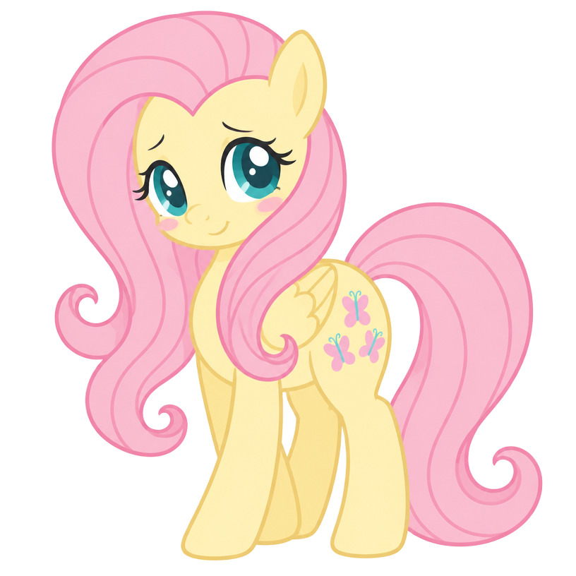 A shy yellow pony